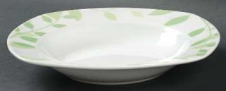 Tabletops Unlimited Verona Rim Soup Bowl, Fine China Dinnerware   Green Leaves O
