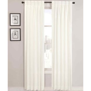 Supreme Palace Antique Satin Pinch Pleat Lined Curtain Panel Pair, Cream