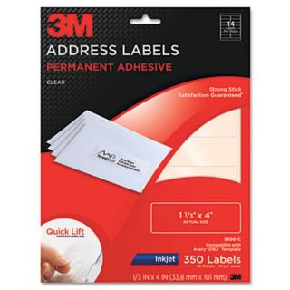 3m Permanent Adhesive Clear Inkjet Mailing Labels