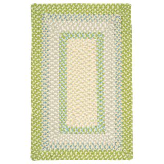 Montego Reversible Braided Indoor/Outdoor Square Rugs, Lime Twist