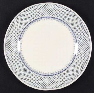 Masons Louise Dinner Plate, Fine China Dinnerware   Blue Geometric Design In Ri