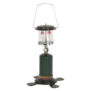 Stansport Propane Lantern with Double Mantle   Black