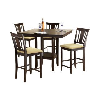 Hillsdale Arcadia 5 pc. Dining Set with Counter Stools, Espresso (Dark Brown)