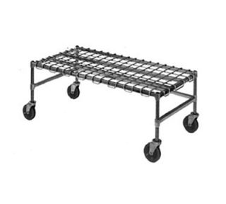 Eagle Group Mobile Dunnage Rack   18x60 4 Sided Frame, Green Antimicrobial Finish