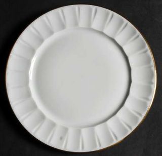 Block China Palacio Salad Plate, Fine China Dinnerware   Spal Line,All White,Gol