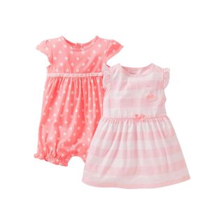 Carters Cherry Romper and Dress Set   Girls newborn 24m, Pink, Pink, Girls
