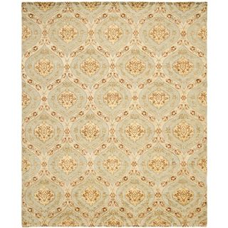 Safavieh Hand knotted Santa Fe Teal/ Gold Wool Rug (9 X 12)