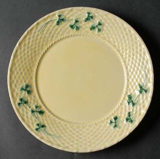 Bordallo Pinheiro Shamrock Dinner Plate, Fine China Dinnerware   Green Clover On