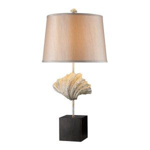 Dimond Lighting DMD D1976 Edgewater Table Lamp with Light Gold Faux Silk Shade &