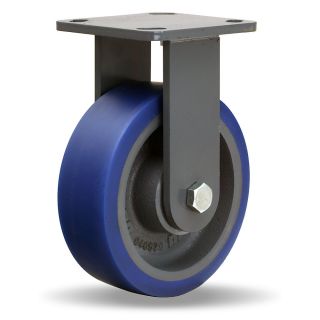 Hamilton Workhorse Caster   6Dia.X2W Polyurethane Wheel   960 Lb. Capacity A  1/2 Sealed Precision Ball Bearings   Rigid   Blue