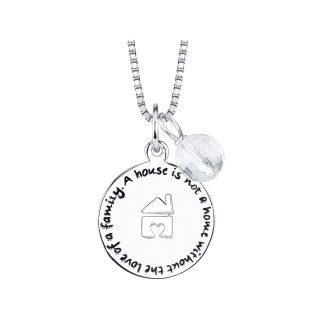 Sterling Silver Home Built with Love Pendant, Womens