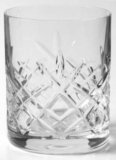 Bohemia Crystal Boc93 Double Old Fashioned   Criss Cross&Vertical Cuts,Knob Stem