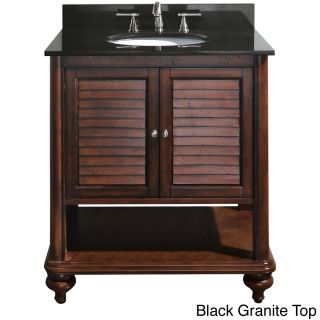 Orlando Antique Brown 30 inch Vanity With Granite Top And Sink