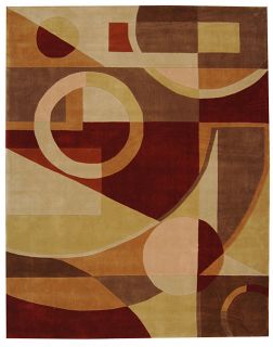 Handmade Rodeo Drive Deco Beige/ Multi N.Z. Wool Rug (76 X 96) (BeigePattern GeometricMeasures 0.625 inch thickTip We recommend the use of a non skid pad to keep the rug in place on smooth surfaces.All rug sizes are approximate. Due to the difference of