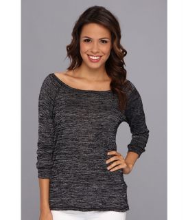 Allen Stripe Tee Womens Long Sleeve Pullover (Black)