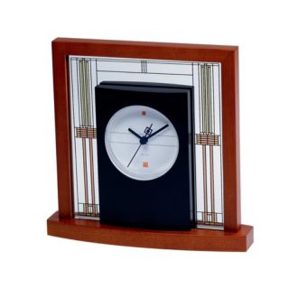 Frank Lloyd Wright Collection   Willits Desktop Clock by Bulova Multicolor  