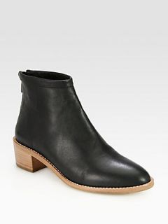 Loeffler Randall Felix Leather Ankle Boots   Black