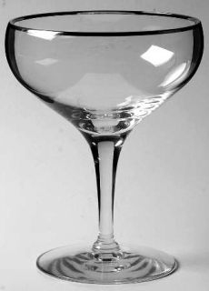 Tiffin Franciscan Heirloom (Plat Trim) Champagne/Tall Sherbet   Stem #17664, Pla
