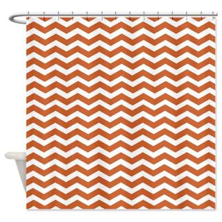  Rust Chevron Stripe Shower Curtain  Use code FREECART at Checkout