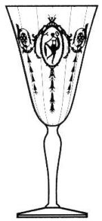 Tiffin Franciscan Classic Clear (Stem #15047/Etched) Water Goblet   Stem #15047,