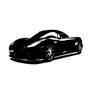 Koenigsegg Ccx Graphic Vinyl Wall Decal (BlackEasy to apply with included instructionsDimensions 22 inches wide x 35 inches long )