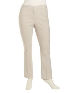 Straight Leg Relaxed Twill Pants, Stone, Womens
