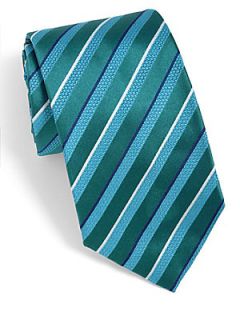  Collection Textured Stripe Silk Tie