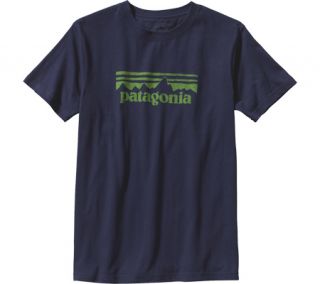 Mens Patagonia Stamp Logo T Shirt 51578   Classic Navy Cotton Shirts