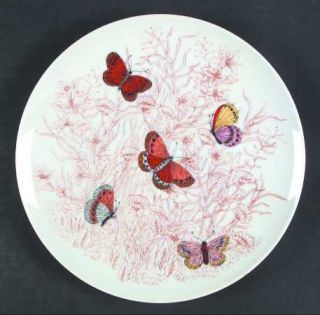 Fitz & Floyd Butterfly Garden Salad Plate, Fine China Dinnerware   Multicolor Bu