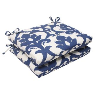 Pillow Perfect Navy Square Seat Cushions (set Of 2) (Blue 100 percent Spun PolyesterFill material 100 percent Polyester FiberSuitable for indoor/outdoor use. Collection BoscoColor Blue)