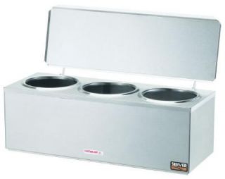 Server Products Triple Dip Server, Cone Dip Warmer, SS, Countertop, 120 V