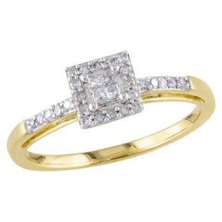 Tevolio 0.2 CT.T.W. Princess Cut Diamond Prong Set Engagement Ring in 10K