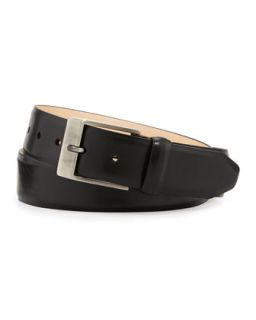 Calfskin Leather Belt, Black