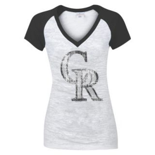 MLB Womens Colorado Rockies T Shirt   Grey/ Black (XL)