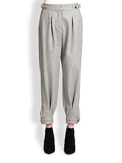 Band of Outsiders Slouchy Cuffed Wool Pants   Grey
