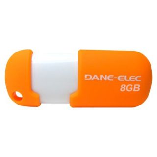 Dane Elec 8GB USB Flash Drive w/Cloud   Orange/White (DA Z08GCN5DA C)