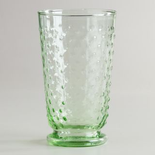 Green Hobnail Highball Fashioned Glasses, Set of 4   World Market