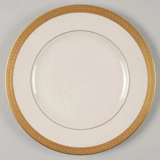 Syracuse Bracelet Luncheon Plate, Fine China Dinnerware   Old Ivory,Gold Encrust