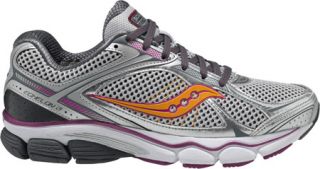 Womens Saucony ProGrid Echelon 3   Silver/Purple/Orange Running Shoes