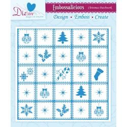 Embossalicious Embossing Folders 6 X6  Christmas Patchwork