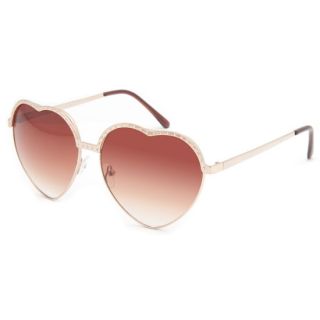 Gold Heart Sunglasses Gold One Size For Women 231326621