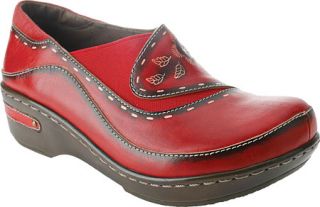 Womens Spring Step Burbank   Red Leather Casual Shoes