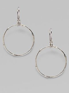 John Hardy Sterling Silver Circle Earrings   Silver