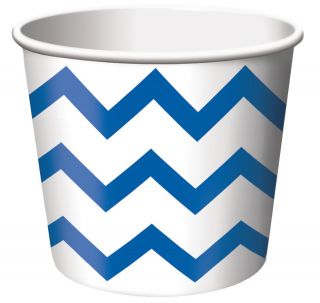 Chevron Stripe Treat Cups   Blue (6)