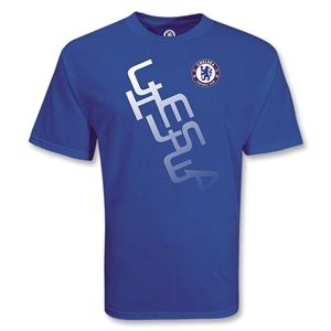 Euro 2012   Chelsea Football Club Diagonal Soccer T Shirt (Royal)