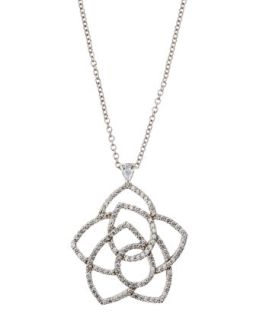 CZ Open Flower Pendant Necklace