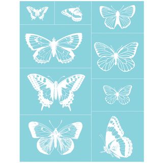 Martha Stewart Crafts Glass Silkscreen 8 1/2x11 butterflies