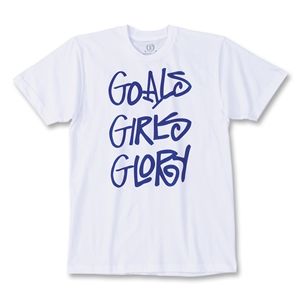 Objectivo Goals Girls Glory Soccer T Shirt (White)