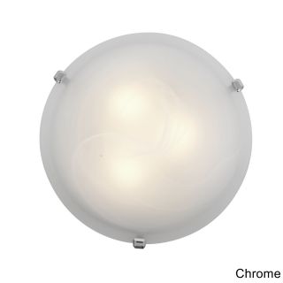 Access Mona 2 light Alabaster Glass 12 inch Flush Mount