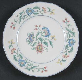 Villeroy & Boch Delia Salad Plate, Fine China Dinnerware   Multifloral Rim&Cente